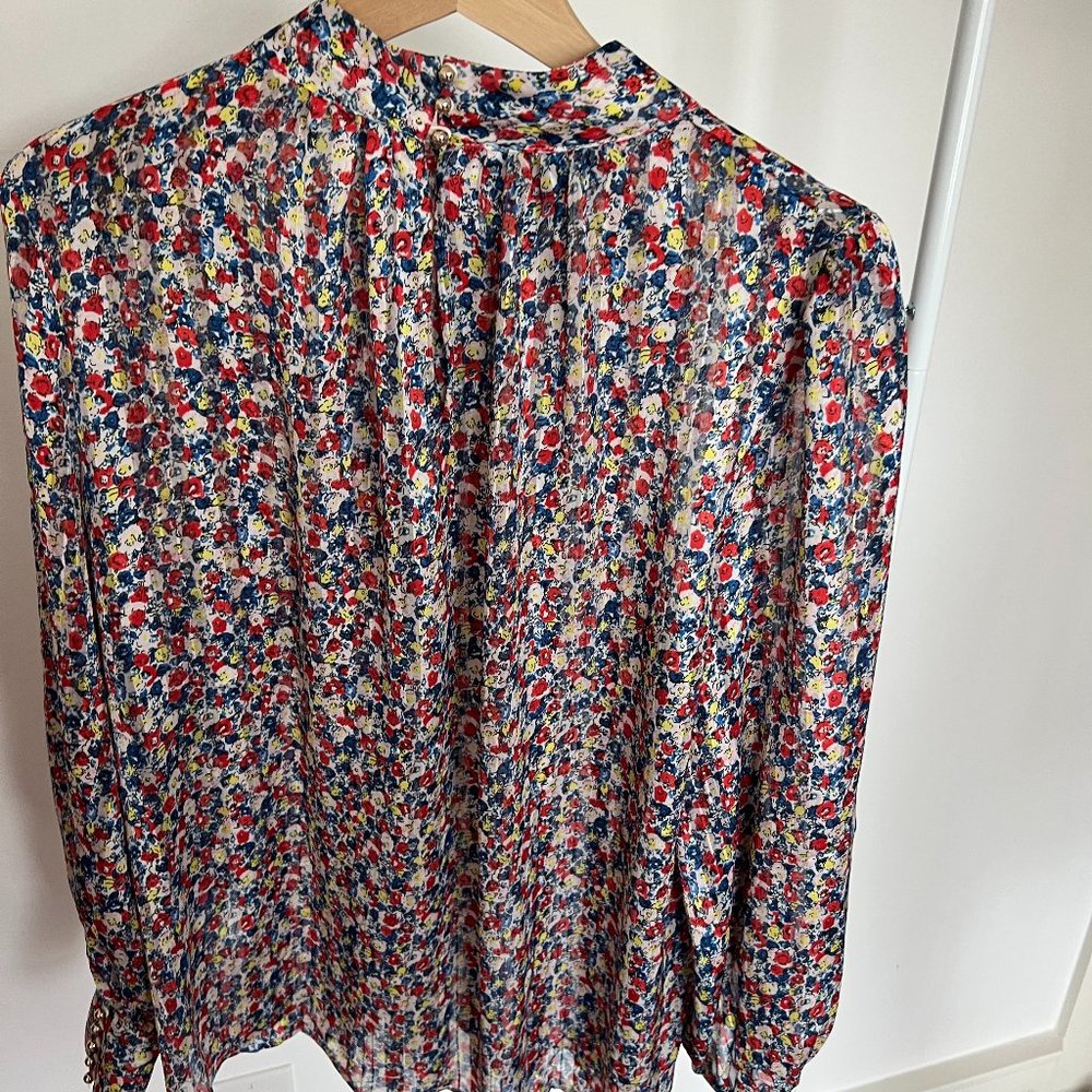 H&M sheer floral blouse